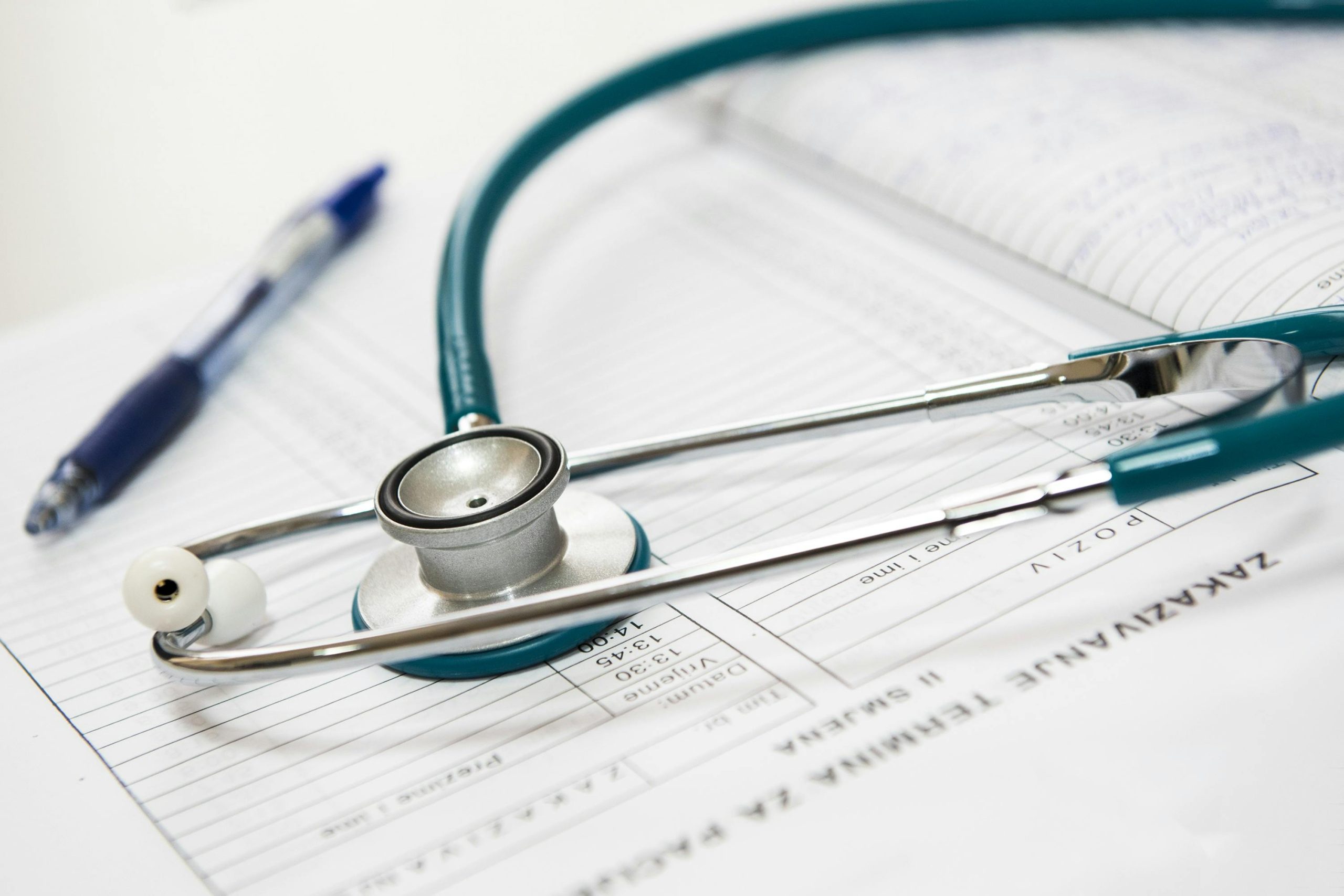 doctors stethoscope and clip board